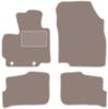 Beige Velour Floor Mats For: Mitsubishi Space Star II Hatchback (2013-)