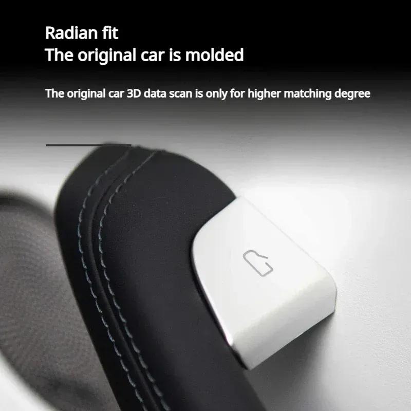 For Tesla Model 3 Highland Model Y Juniper/Launch 2025 Car Open Door Button Stickers 4X Handle Cover Interior Protection Trim