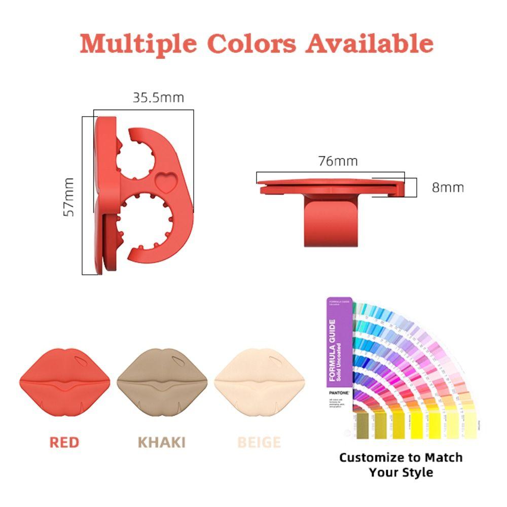 Lips Shaped Phone Lipstick Holder Silicone Phone Protective Case Mobile Phone Case  Women Girls