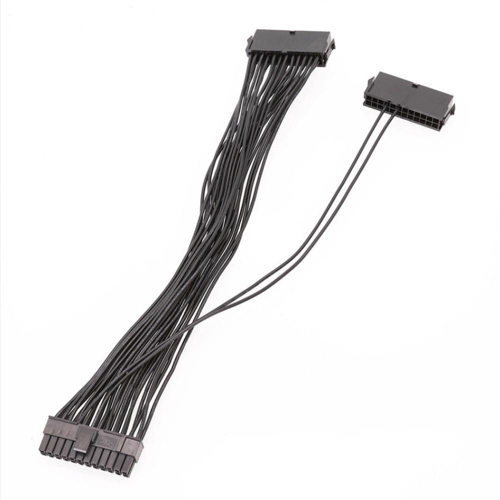 ATX 24Pin 1-to-2 1-to-3 1-to-4 PSU Splitter & Dual Power Sync Starter Extender Cable for PC GPU Workstation Car GPS Camera