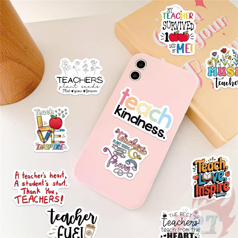 100Pcs/Set Thanks Teacher . Teachers' Day Series 01 Stickers Waterproof DIY Fashion Decals Stickers