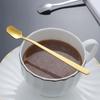 5pcs Silver/gold Square Teaspoon Stainless Steel Dessert Scoops Coffee Stirring Spoons  Mug