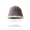 Plush Fisherman Hat for Women In Autumn and Winter Korean New Style Face-showing Small Knitted Basin Hat Small Fragrance Style Winter Warm Bucket Hat