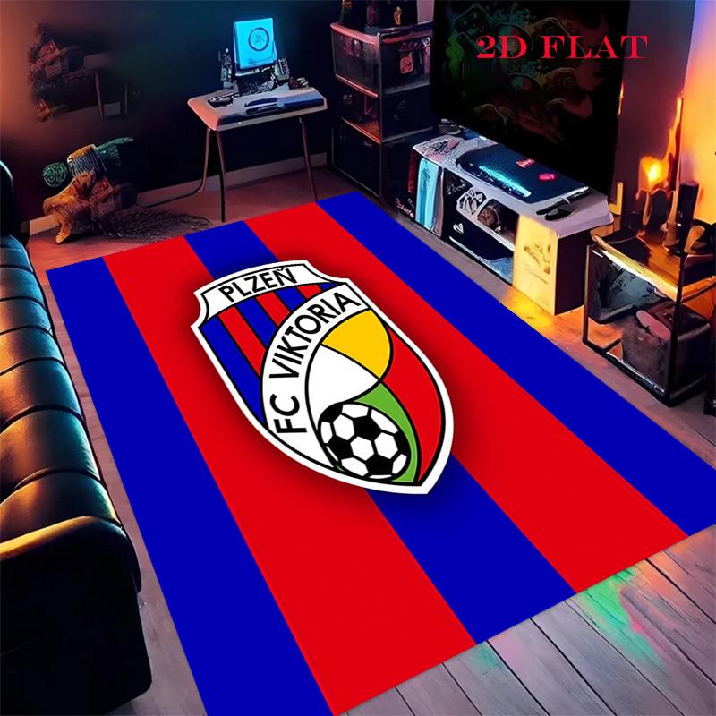 FC Viktoria Plzeň Koberec pro obývací pokoj, ložnici, domov, dekorace na pohovku, protiskluzová podložka pro děti