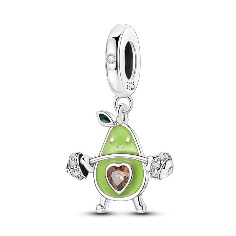 100% Copper Pineapple Cherry Avocado Lemon Charms Beads Pendants Fit 3Mm Bracelets Diy Fine Jewelry Making