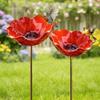 Handgefertigte Metall-Blumen-Gartenspieße, Bestäuber-Trinkstation, Bienen-Trinkstation für den Garten, Metall-Vogelbad für Hof, Rasen, Blumenbeet, Terrasse