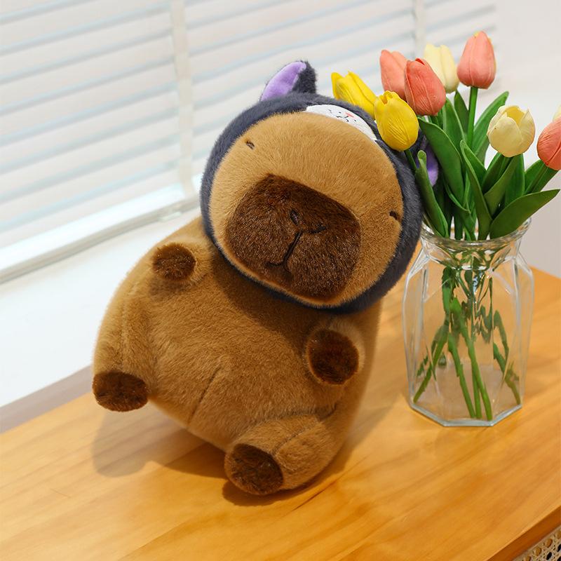 Transform Into a Kapibara Doll Capybara Plush Toy Headgear Doll Doll for Girls' Birthday Gifts