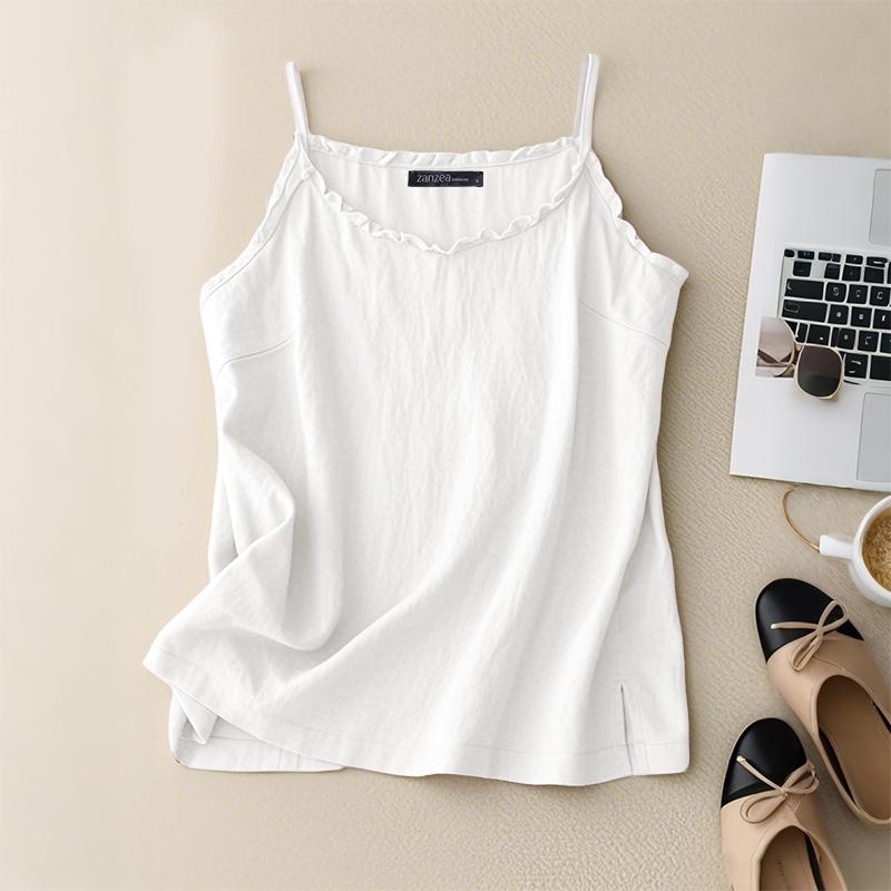 ZANZEA Women Summer Casual Sleeveless Straps Camisoles