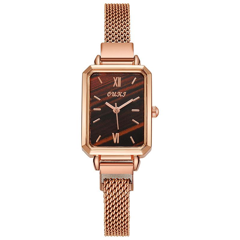 Magnet Belt Mesh Belt Small Green Watch Network New Women'S Watch Quartz Watch