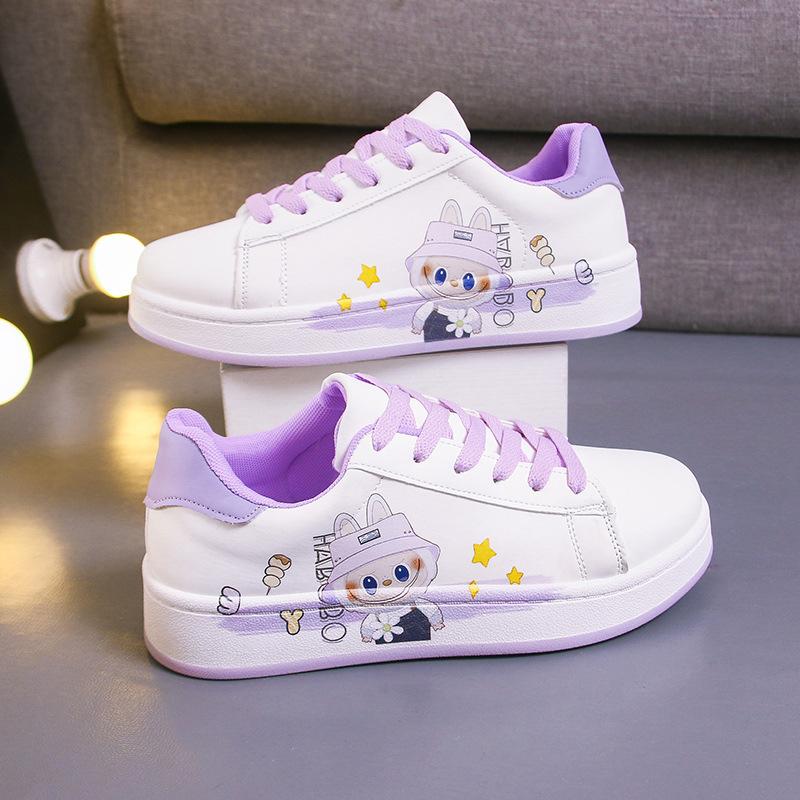 2025 little white shoes women's spring and autumn students board shoes soft-soled sports shoes versatile girls leather casual shoes non-slip