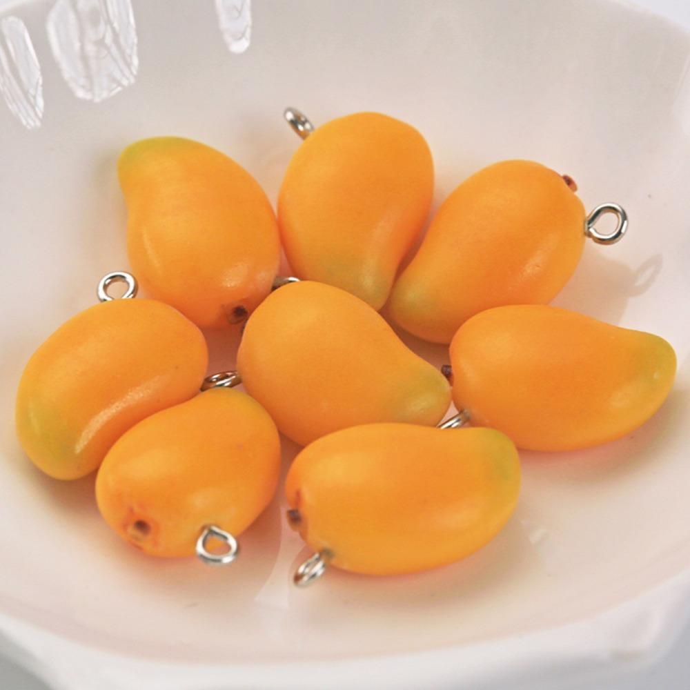 10pcs Resin Fruit Beads Simulated Fruit Keychain Making Accessories DIY Earring Necklace Jewelry