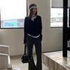 Long Sleeves Korean Fashion Style O-neck Tshirt for Women Fake Two Items T-shirts Ladies Top Tee Clothes