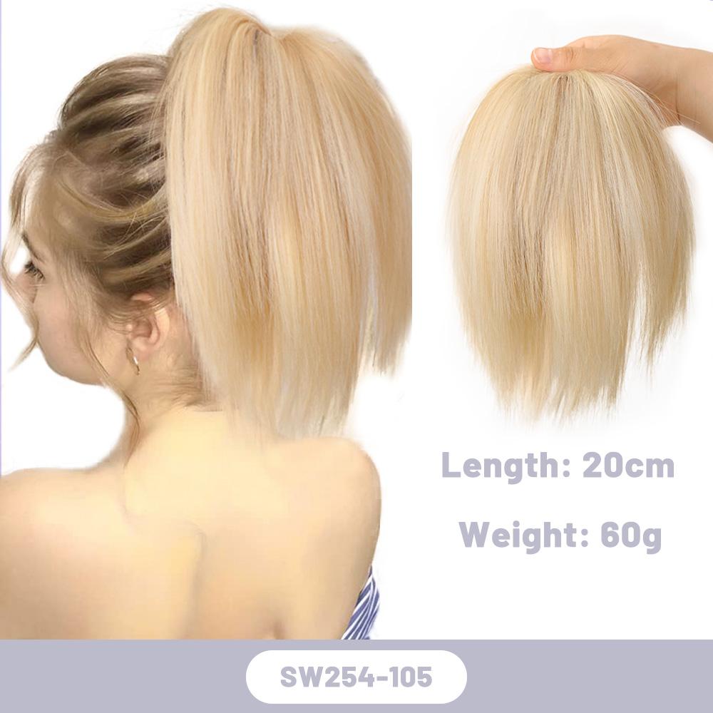 Synthetic Messy Bun Straight Scrunchy Hair Bands Bun Chignon Elastic Messy Scrunchie Wrap For Ponytail Extensions For Women
