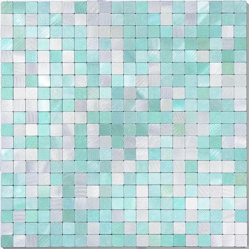 3D European Smooth Metal Mosaic Wall Sticker Self-adhesive Tile Kitchen Bathroom Bar Living Room TV Background Wall Decor Stick