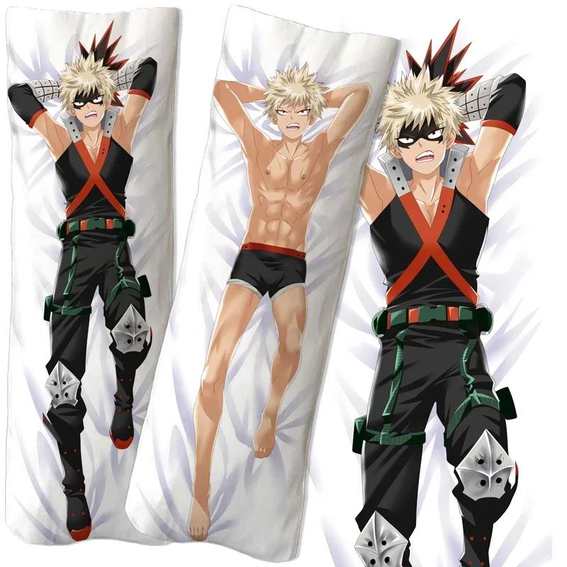 Anime My Hero Academia Bakugou Katsuki Dakimakura Povlak na polštář Polštářová povlaka Objímací povlak na polštář na tělo Hra Otaku Povlak na polštář