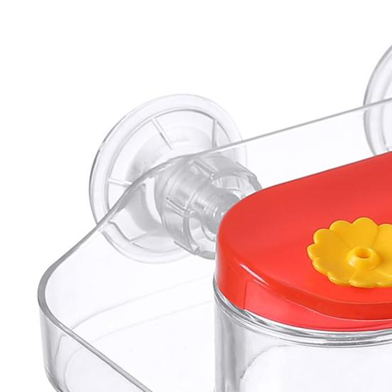 Window Hummingbird Feeder Strong Suction Cup Hummingbird Feeder with 4 Feeding Ports Plastic Birds Water Station Tray