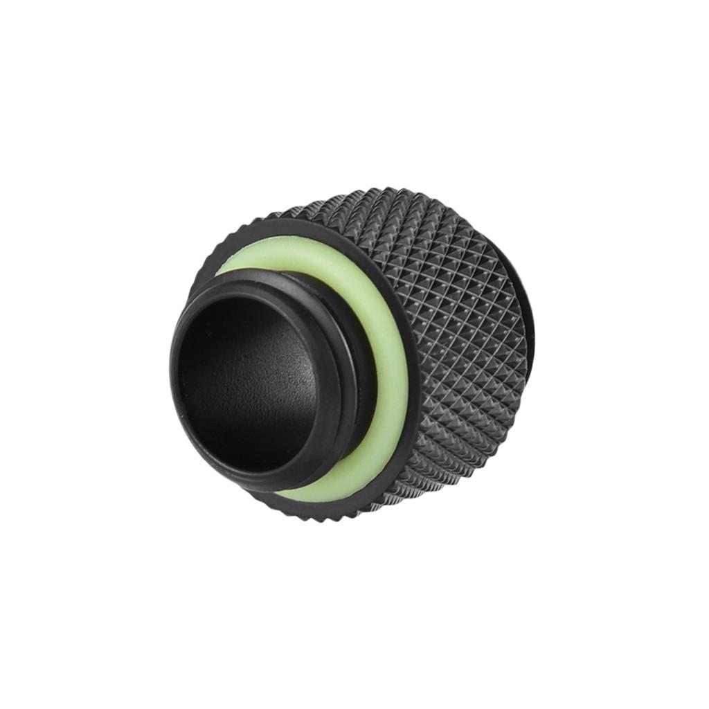 2pcs G14 Thread Fitting Adapter Connector for Computer Water Cooling System Black Long