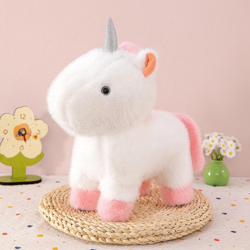 

New Cute Unicorn Doll Plush Toy Pony Doll Girl Comforting Rag Doll Birthday Gift 25 cm (0.23kg)