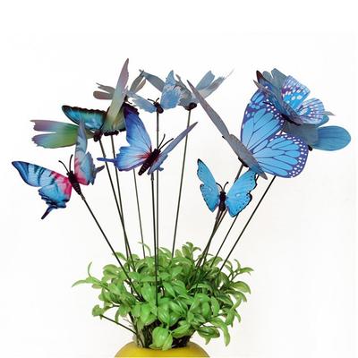 12Pcs/Set Colorful Butterfly Stakes Outdoor Yard Garden Flower Pot Decoration Craft Butterfly Stakes Decor Butterfly Stakes