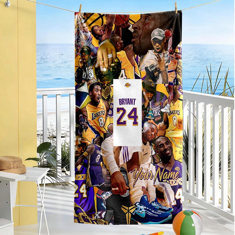 Kobe Personalized Text Beach Towel High Absorbency Quickdry Portable For Swimmingbeachcamping Travel Beach Accessoriesgym