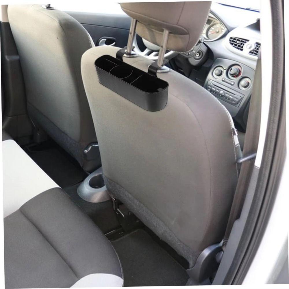 Partitioned Car Interior Cup Holder With Hooks Hanging Headrest Container  Water Bottles