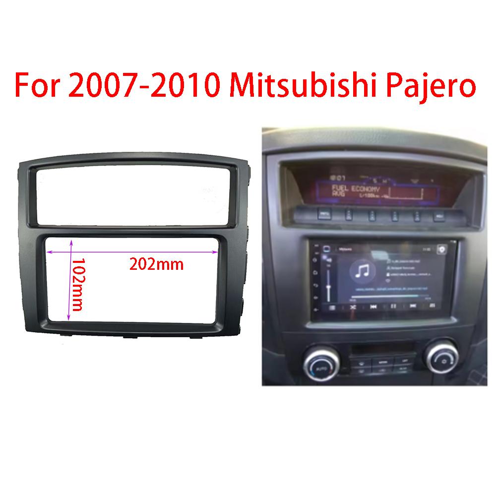 Double 2 Din Fascia for Mitsubishi Pajero Shogun Montero Radio DVD Stereo Panel Dash Mounting Installation Trim Kit Face Frame