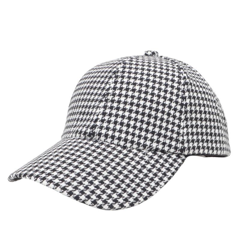 Korean Style Houndstooth Duckbill Cap - Trendy Spring/Summer Plaid Sun Hat for Women