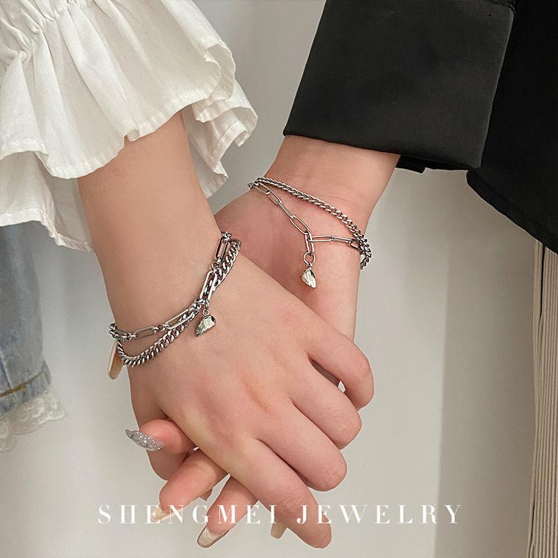 Bracciali Magnetici Per Coppie Con Ciondolo A Mezzo Cuore – Regolabili, In Acciaio Inox 316L E Corda Intrecciata, Per Lui E Lei