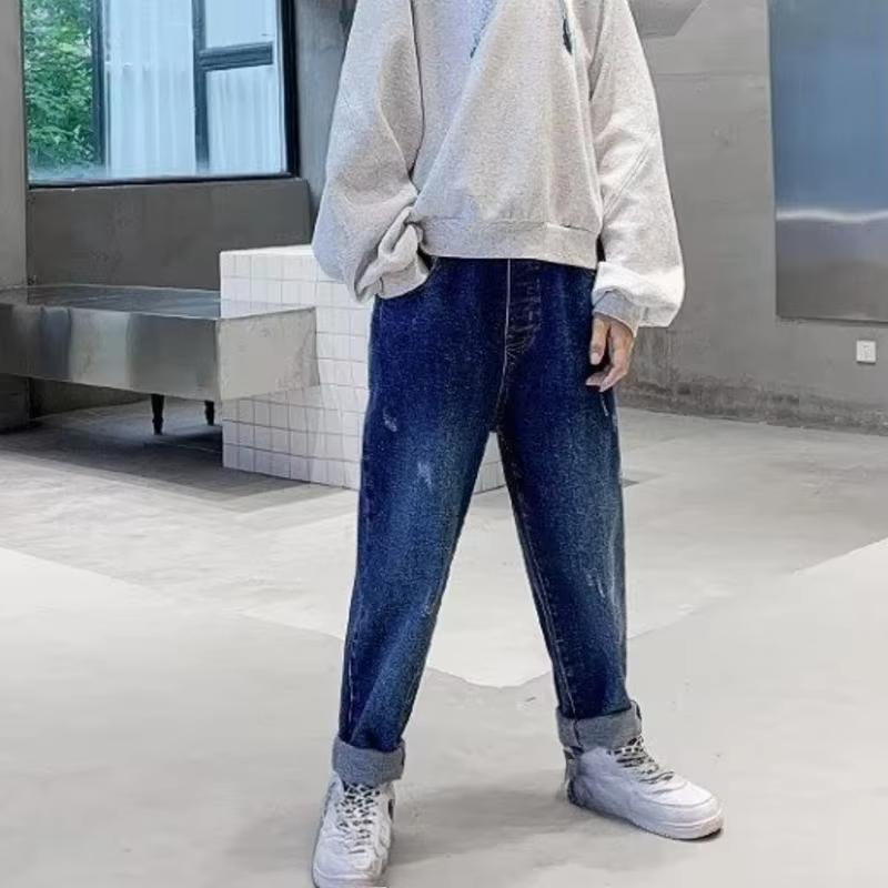 Big Boy Kalhoty Džíny pro chlapce Kalhoty Dětské oblečení Od 11 do 12 let Děti Chlapecké dítě Letní oblečení Teenager Jeans