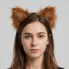 Artificial Gothic Headband Furry Cosplay Headband Artificial Cosplay Lolita Ears Headwear  Photo