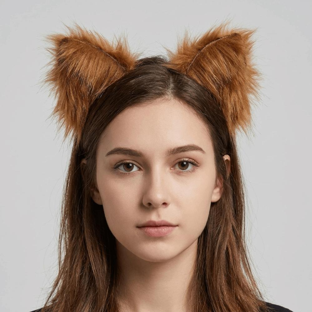 Artificial Gothic Headband Furry Cosplay Headband Artificial Cosplay Lolita Ears Headwear Photo