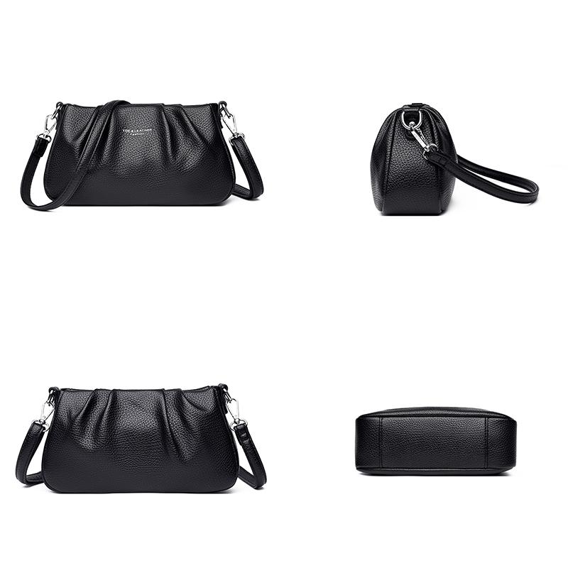 Genuine Brand Women's Soft PU Leather Shoulder Crossbody Bags Luxury Hand Bags Designer Ladies Messenger Commuting Sac A Main