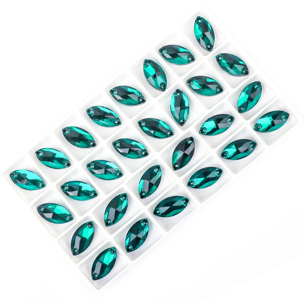 Weicher flacher Boden handgenähtes Pferdeauge Diamantglas flache Schnalle handgenäht Diamant DIY Kleid Hochzeitskleid Accessoires