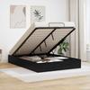 Ottoman Bed Frame Black Oak 203 x 120 x 25 cm