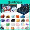 Calendrier de l'Avent Collection Types Pierre Précieuse Cristal Calendrier Chakra Cristaux et Pierres Ensemble Pour Débutants Cadeaux de Noël Enfants 24 pièces