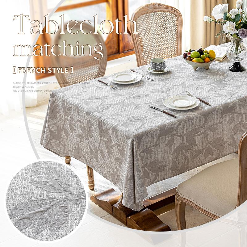 New Home Decoration of Faux Linen Tablecloth TV Cabinet Cover Cloth French Living Room Tablecloth Luxury Retro Tablecloth Simple