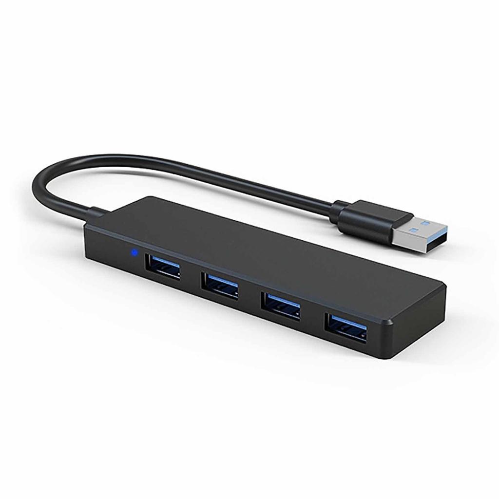 ALLVD USB USB Slim 5 Gbps Data 4 30cm Bus Compatible with and for Remote Offices Hub, 3.0 Design, High-Speed Transfer, Ports, Powered, Lightweight,
