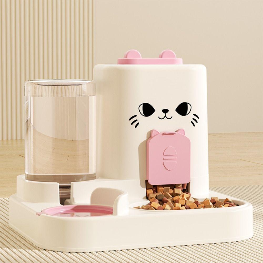 Large Capacity Automatic Cat Water Feeder 2-in-1 Pet Water Dispenser Cat Dog Food Bowl  Small Dogs