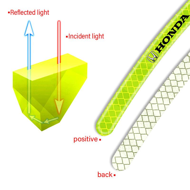 Auto Radnabe Reflektierende Aufkleber Reifen Felge Leuchtendes Zubehör Für Honda Fit Mugen Insight Type S R VTEC DOHC Modulo Vezel Legend RR Si