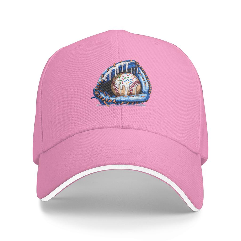 Fun Baseball Drip Ice Cream Sprinkles Baseball Glove Sun Baseball Cap Summer Vintage Hip Hop Hats For UnisexTeens Baseball Caps