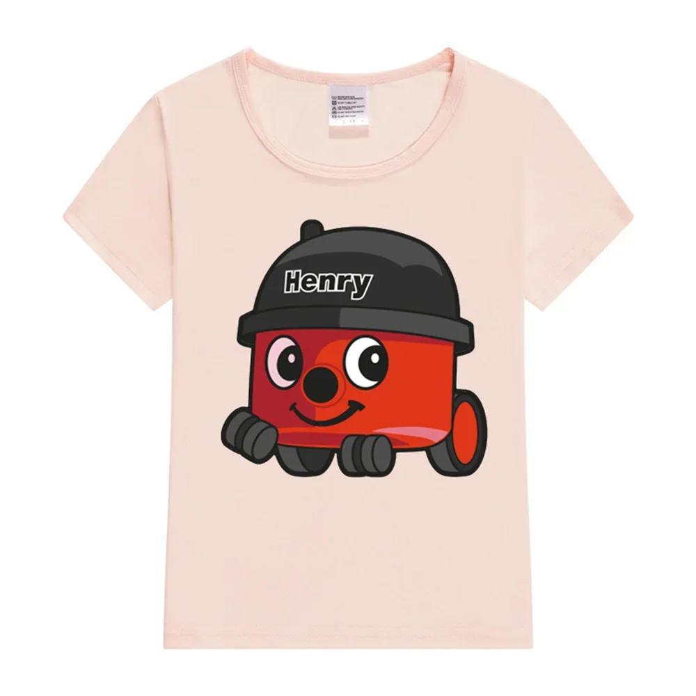 

henry hoover Детская футболка Летняя детская футболка Футболка с принтом Девочки Мальчики Топы Белая с коротким рукавом Дикая футболка Милая мультяшная футболка с машиной 110