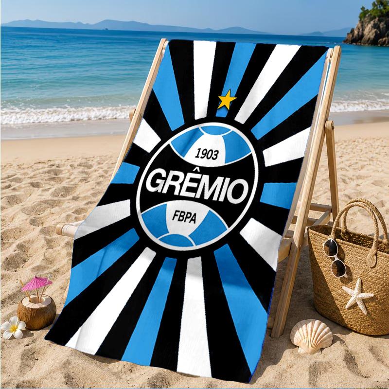 Gre-mio Football Badge Printed Microfiber Beach Towel, Soft And Absorbent, Quick-Dry, Ideal for Summer Travel, Beach Essential, Swimming Pool