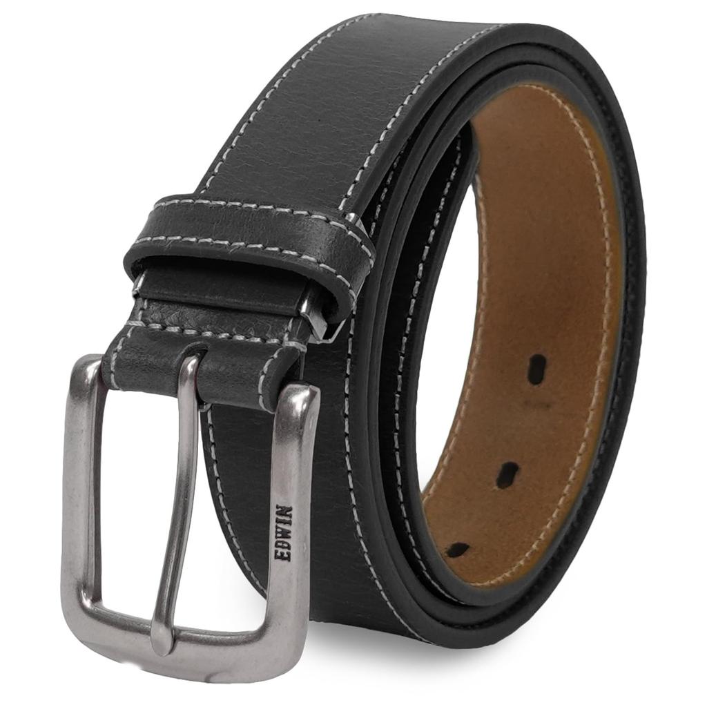 Belt, 30mm Wide, 116cm Long, Made In Japan, Cowhide Leather, Hand-painted, Single Stitching, 0111173