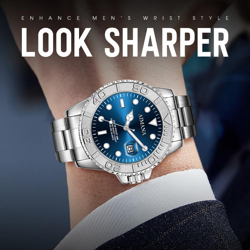 Top Luxury Man Watch Waterproof Luminous Date Men Watch Stainless Steel Male Clock Sport Fashion Men's Quartz Watches