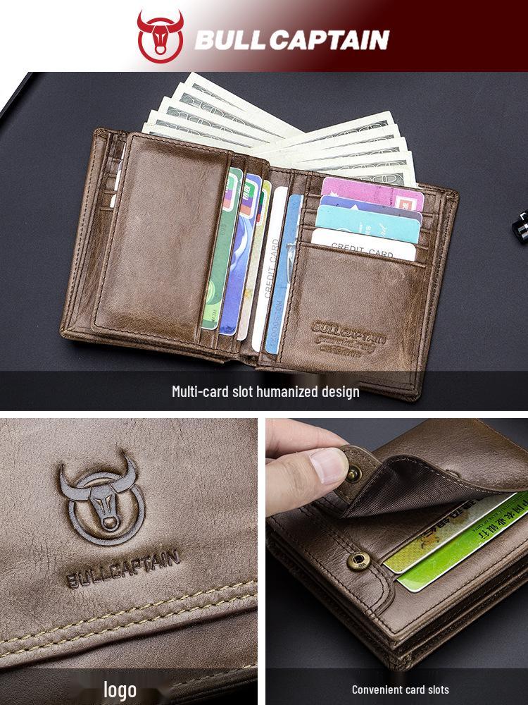 Herren Geldbörse und Kartenhalter aus echtem Leder