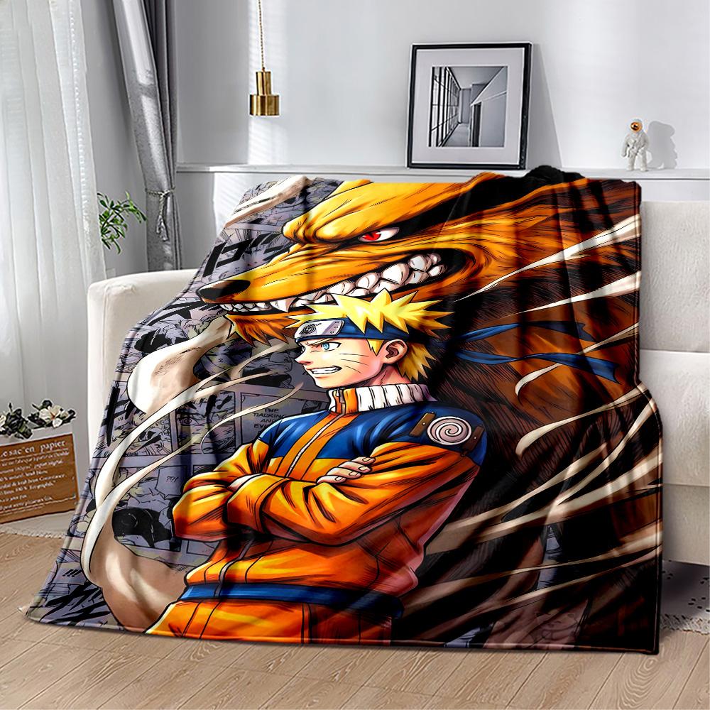 Naruto And Nine-tailed Fox Suitable Blanket for Offices, Travel, Living Rooms Also a Good Gift for Friends and Family Suitable for All Seasons.