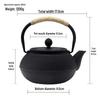 Chaxun 900ml Black Cast Iron Teapot with Filter