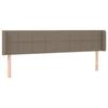 VidaXL Tête de Lit à LED Meuble de Chambre à Coucher Accessoire de Lit Double Tête de Cadre de Lit Intérieur Taupe 3123262