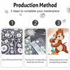 Disney 5D DIY Pearl Painting Kit, Chipmunk Sweeping Home Bedroom Wall Decor Crafts Handmade Gift