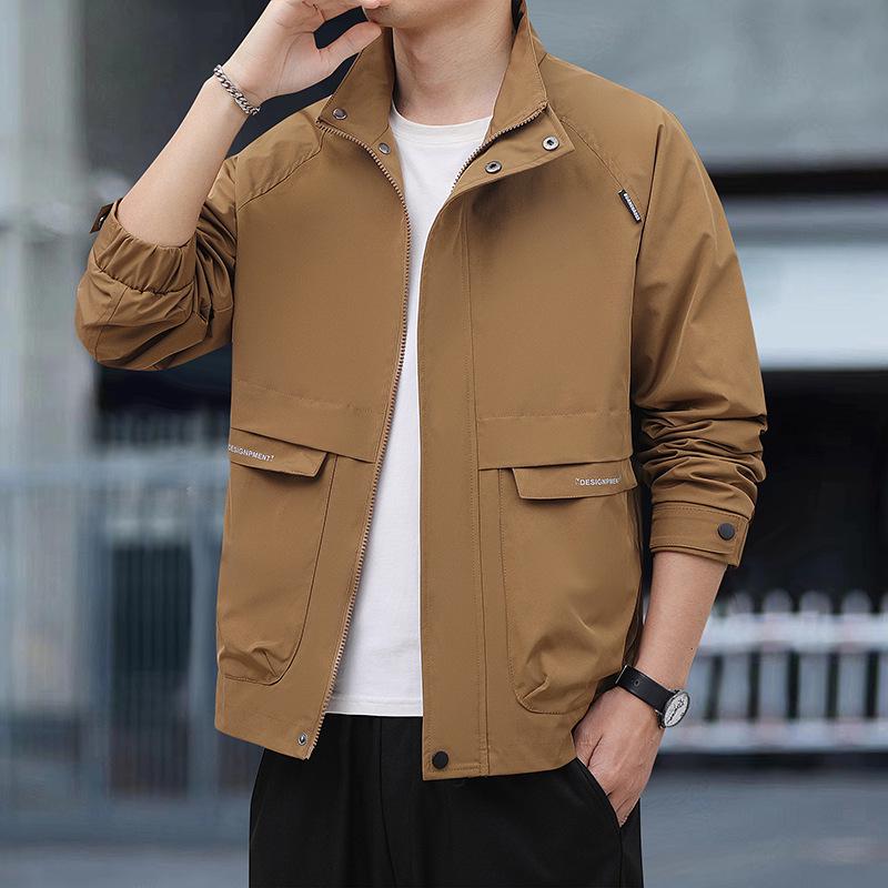 Men's Trendy Cotton Padded Jacket - 2025 Autumn/Winter, Warm, Windproof, Stand Collar, Versatile Outerwear for Youth.